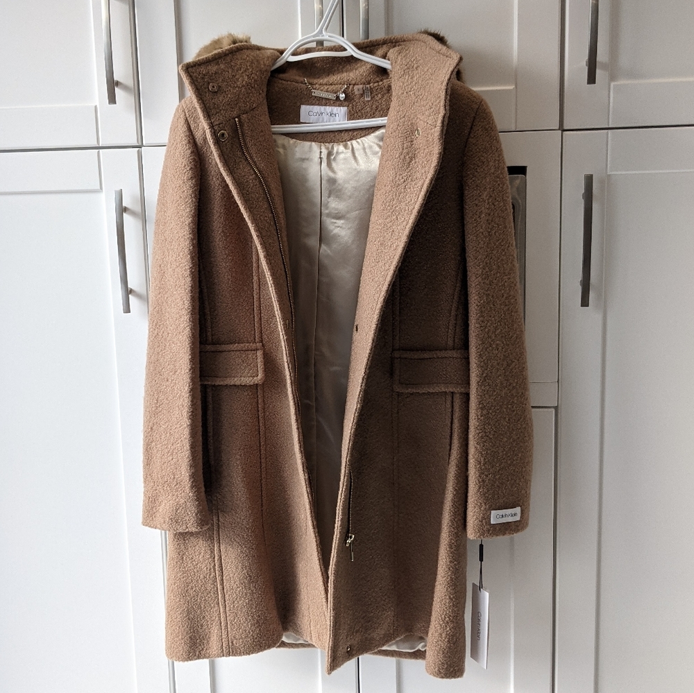 NWT Calvin Klein Wool Blend Coat